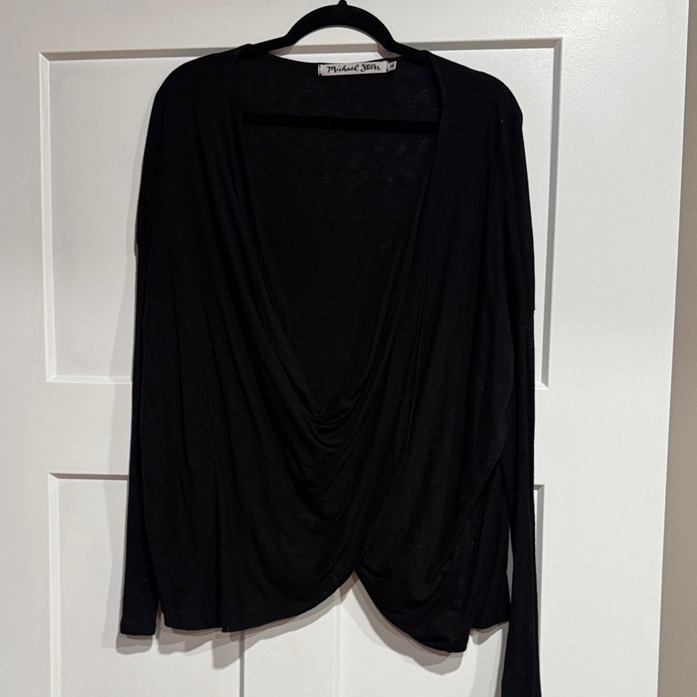 Michael Stars Black Drape Blouse